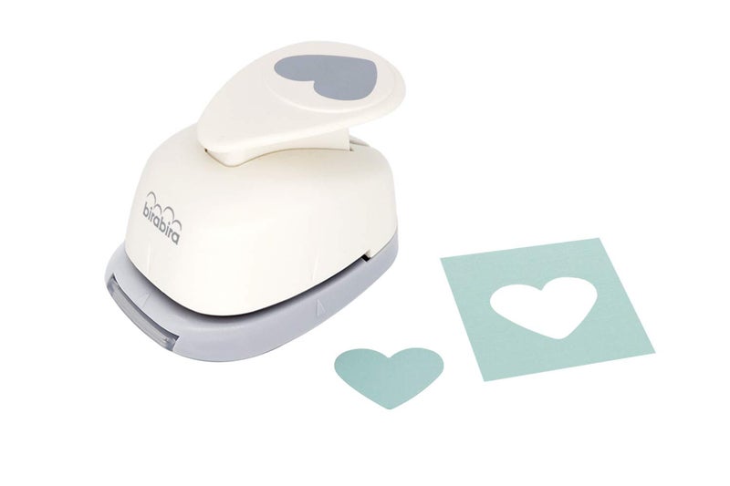 BiraBira Bira Craft 1 inch Heart Shape Lever Action Craft Punch, Valentine e's Day Punch, for Paper Crafting Scrapbooking - Image 1